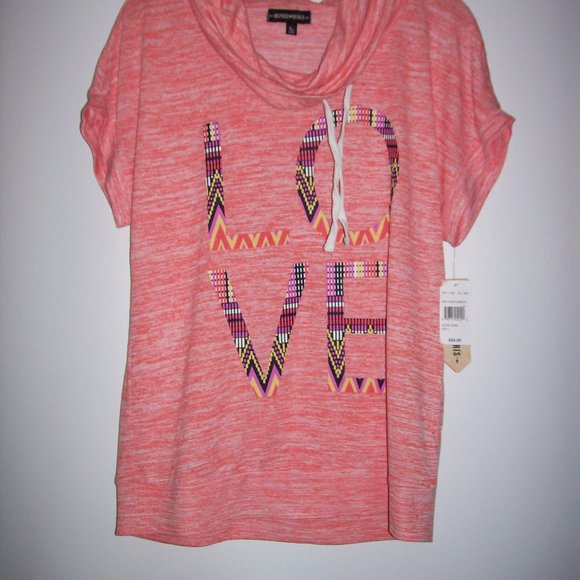 Women's Inspired Hearts Large Cowl Neck Pull Over - Picture 3 of 6